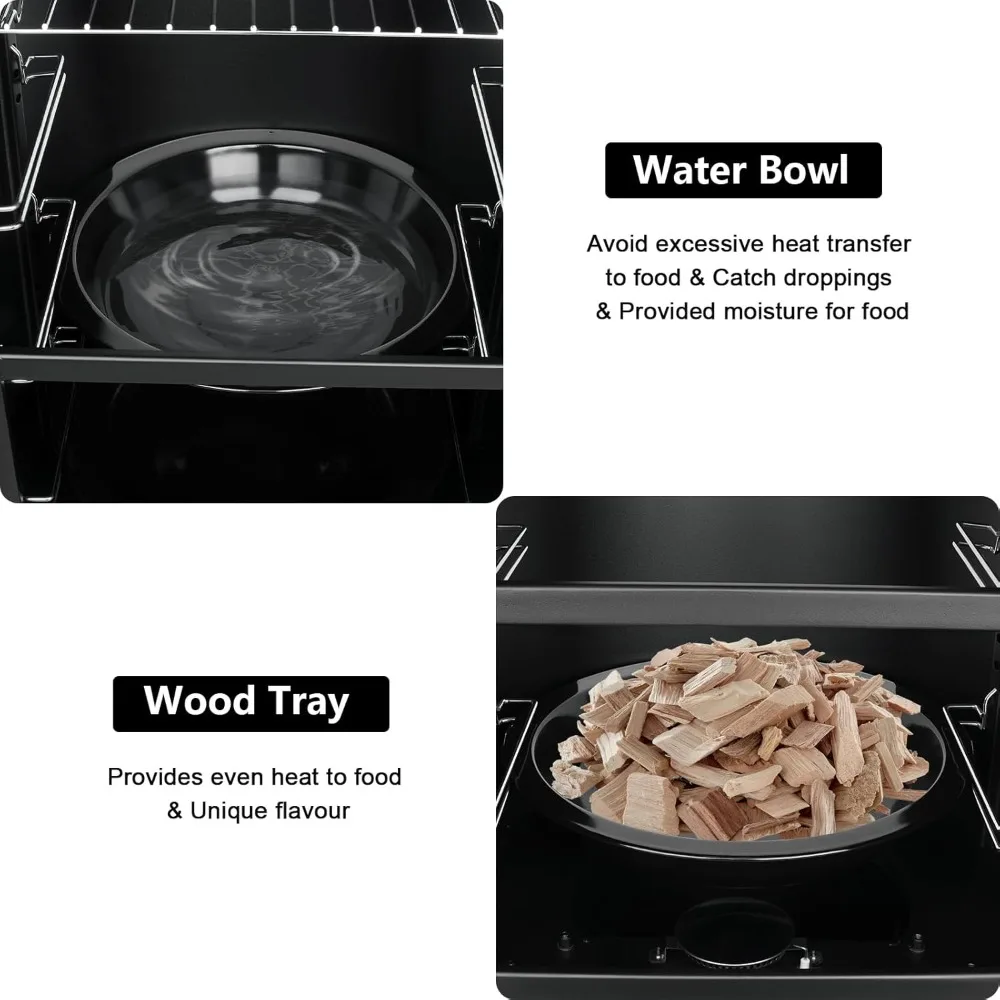 Propane Smoker with Cover- Vertical Smoker Grill- Temperature Control- Heavy-duty- Three Removable Smoking Shelves - Image 4