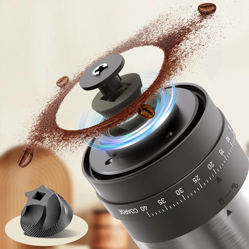 Electric Coffee Bean Grinder- USB Type-C Charging- Professional, Adjustable Grinder- Grinding for Kitchen and Office - Image 5