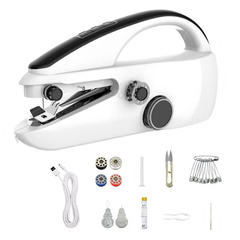 Plastic Handheld Mending Machine- 2-Speed Single Thread Stitching- Electric Mini Sewing Machine - Image 5
