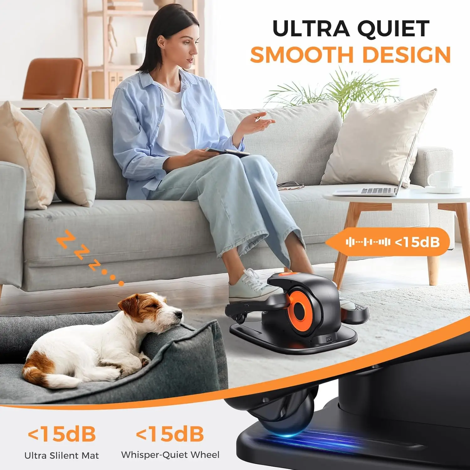 Ellipse Leg Exerciser for Seniors- Quiet and Portable- Pedal Exerciser While Sitting - Image 3