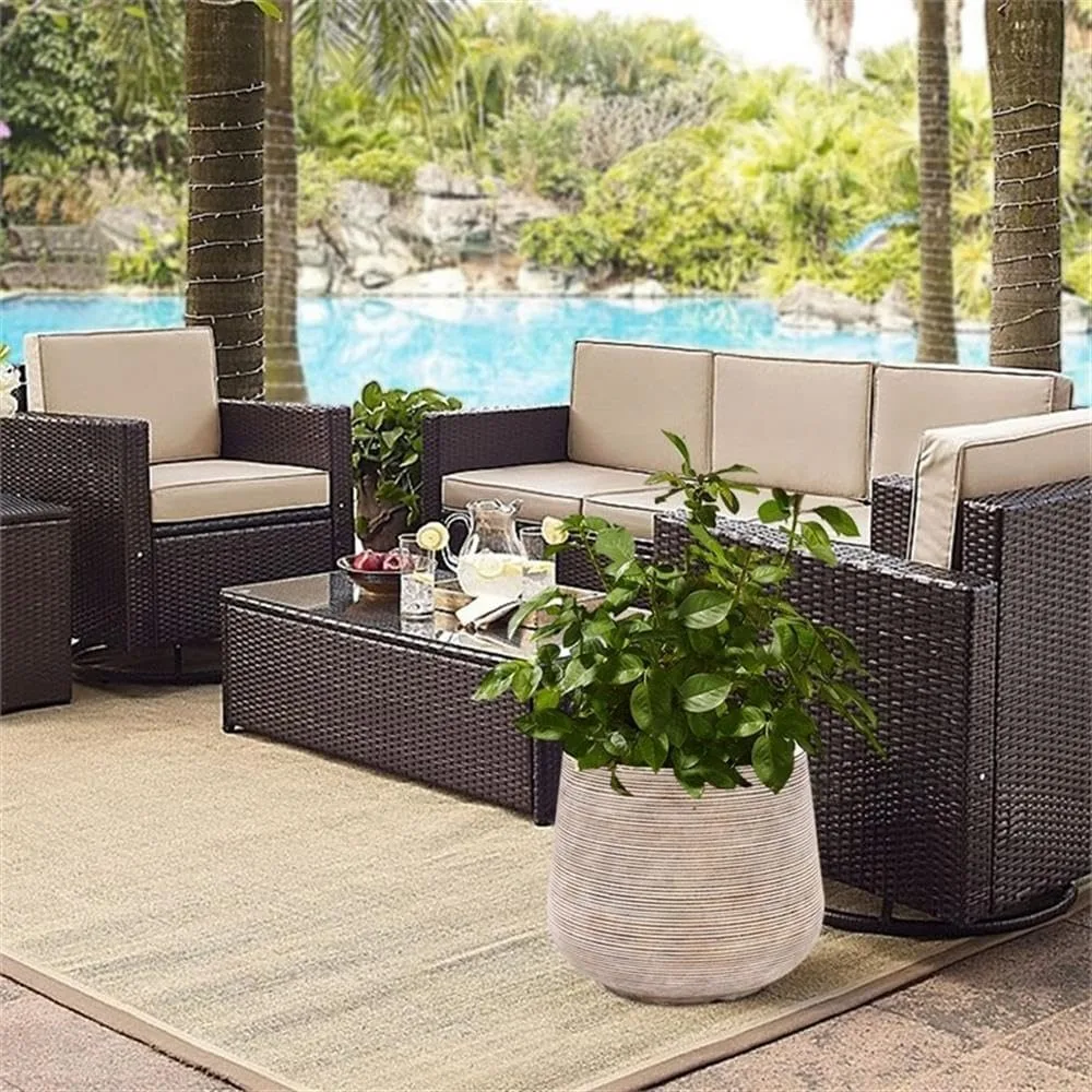 Large Planters for Indoor/Outdoor Plants- Drainage Holes- Concrete Distressed Plant Pots - Image 4