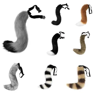 Anime Animal Tail- Costume Props- Cat/ Fox Plush Tails