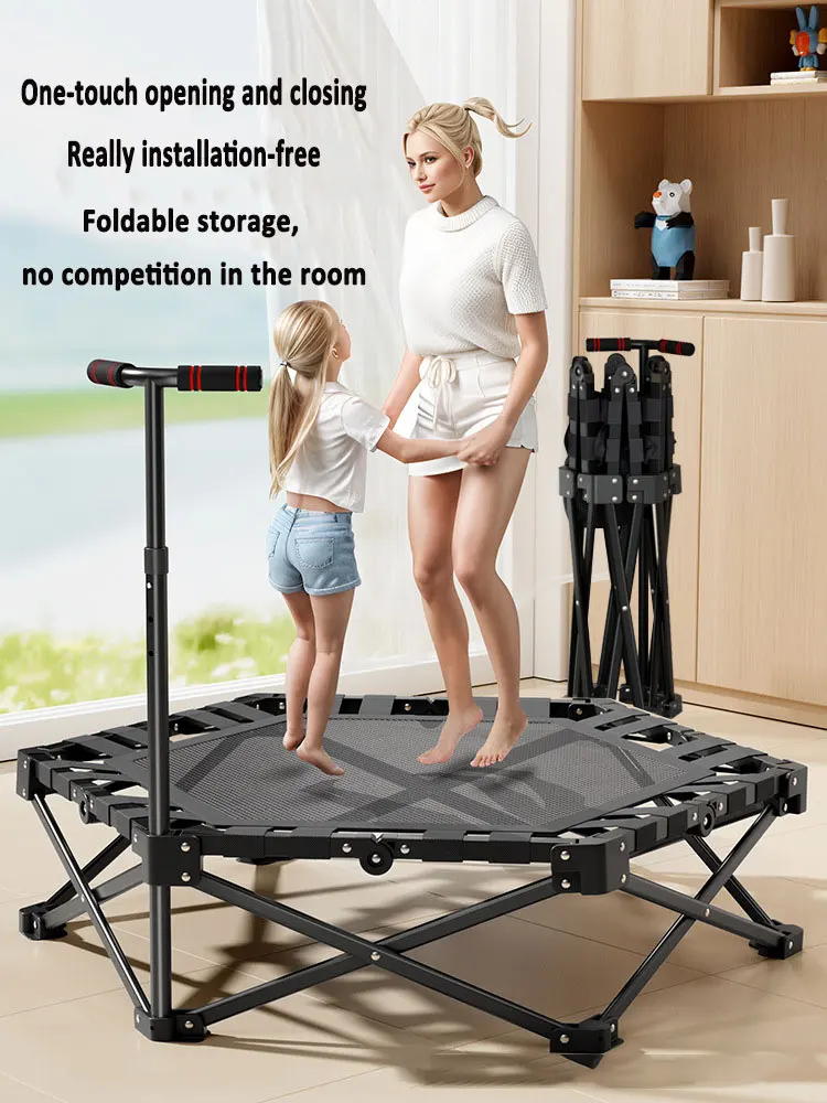 Small Exercise Trampoline- Indoor Trampoline for Cardio Training-
Small Exercise Trampoline- Quickly Opens and Closes for Easy Storage- Great for Cardio Training - Image 3