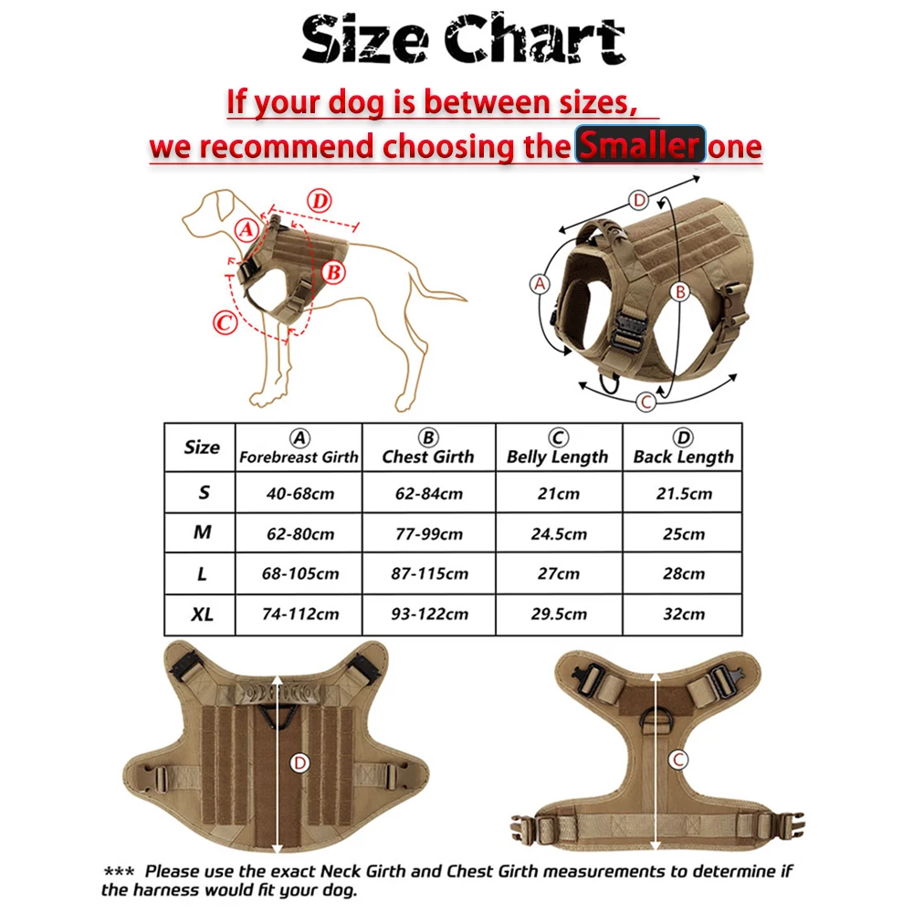 Military Large Dog Harness- Training Vest- Harness for Hunting- Sizes Small, Medium, Large, Extra Large - Image 2