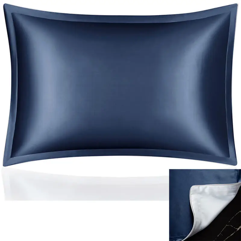 100% Natural Mulberry Silk Pillowcase- for Hair and Skin - Front in Pure Silk & Back in Breathable Lyocell Fiber- 1 Pack - Image 31